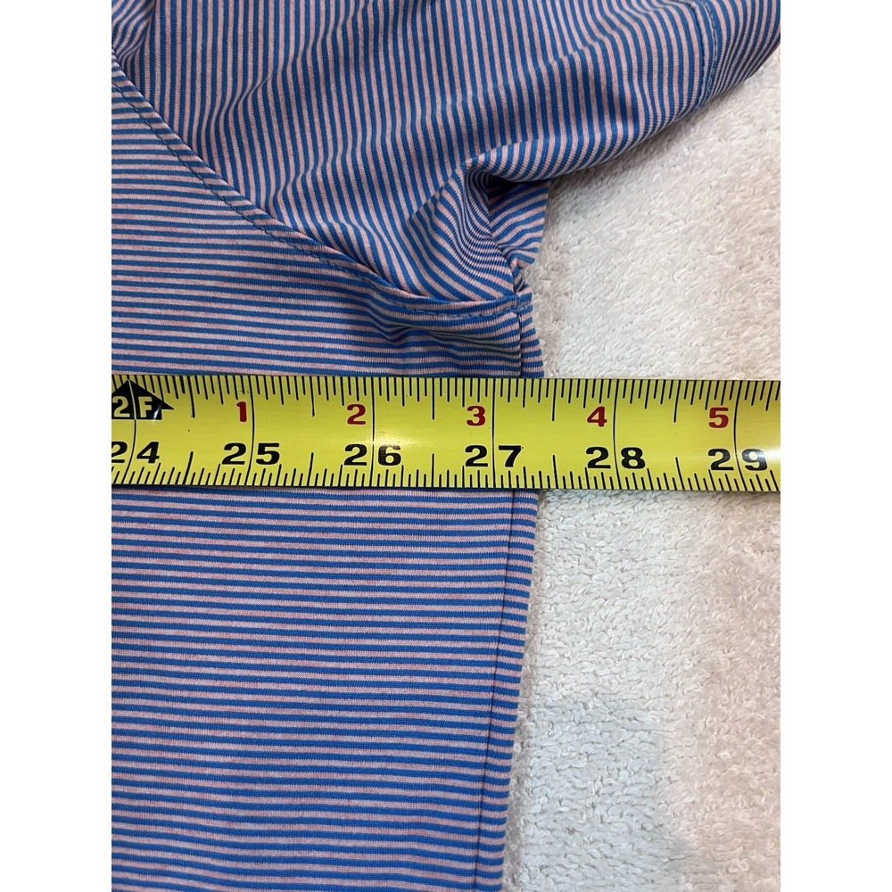 Johnnie-O Performance Polo Purple Pink Striped XXL UPF50 Craft Farms Golf Club‎ - Picture 8 of 8